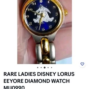 RARE NWT LADIES DISNEY LORUS EEYORE DIAMOND WATCH MU0990